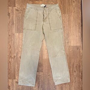 LL Bean Flannel Lined Canvas Pants Men’s 32x32 Khaki Workwear